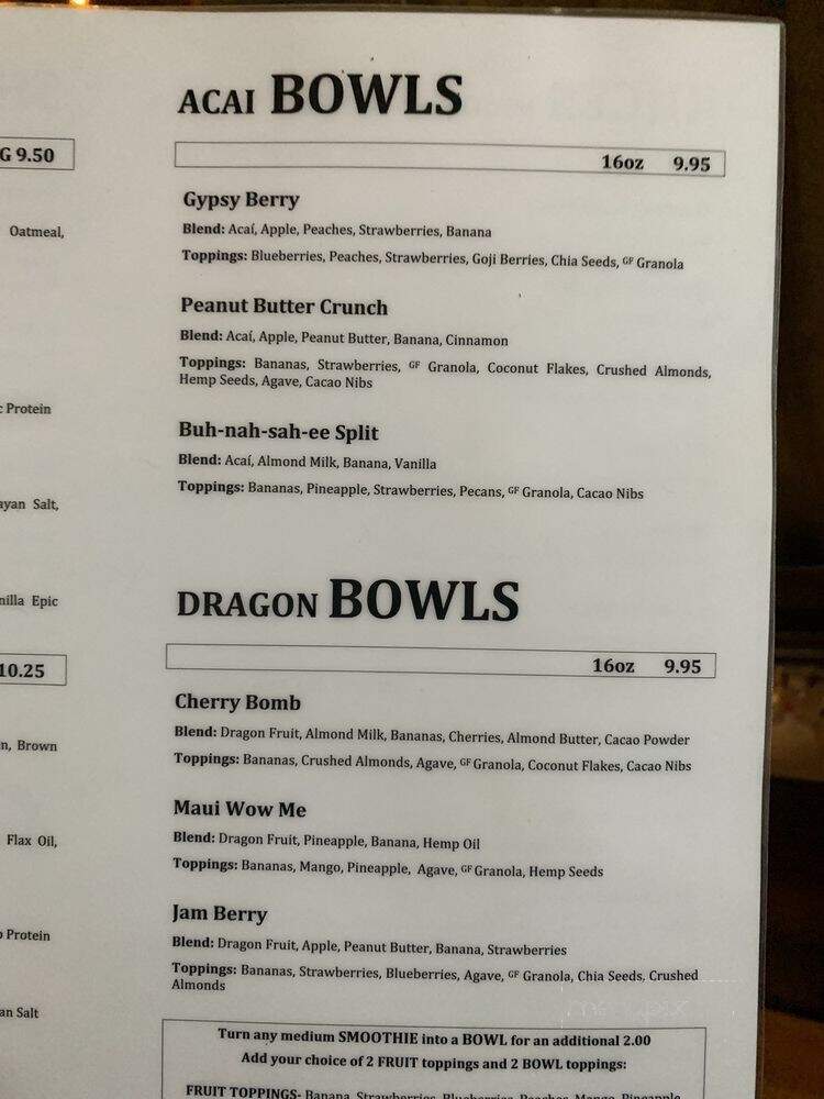 Herb N Juice - San Antonio, TX menu_pic