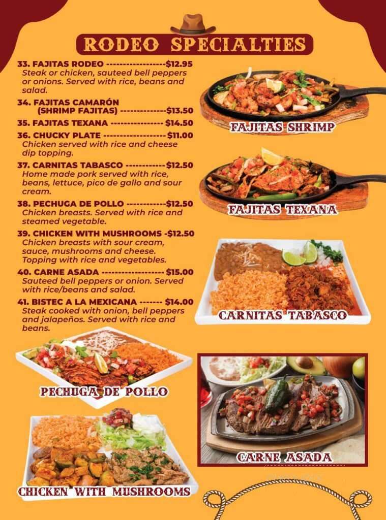 El Rodeo - Opelika, AL menu_pic