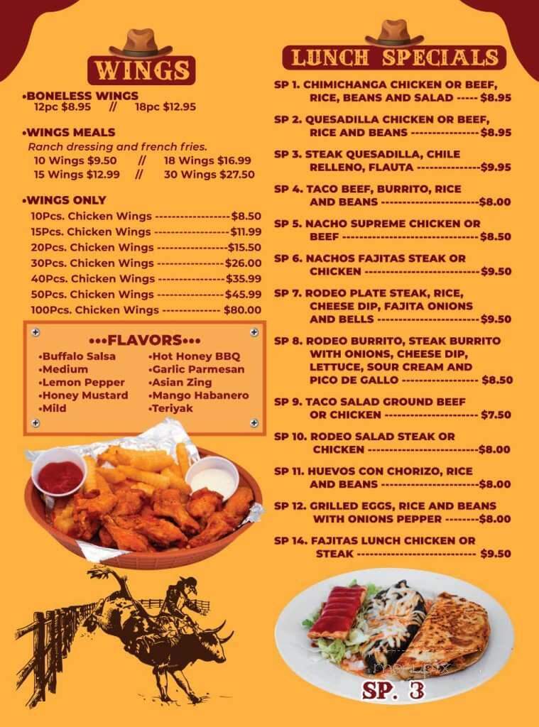 El Rodeo - Opelika, AL menu_pic