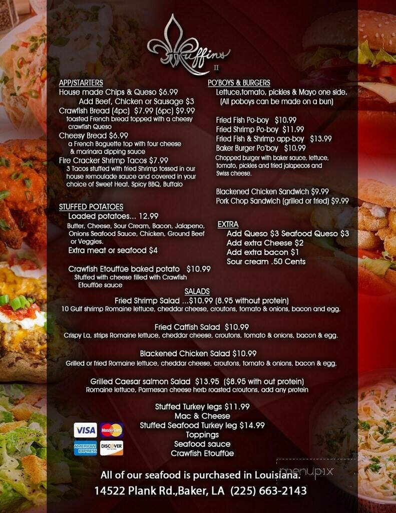 Ruffins II - Baker, LA menu_pic