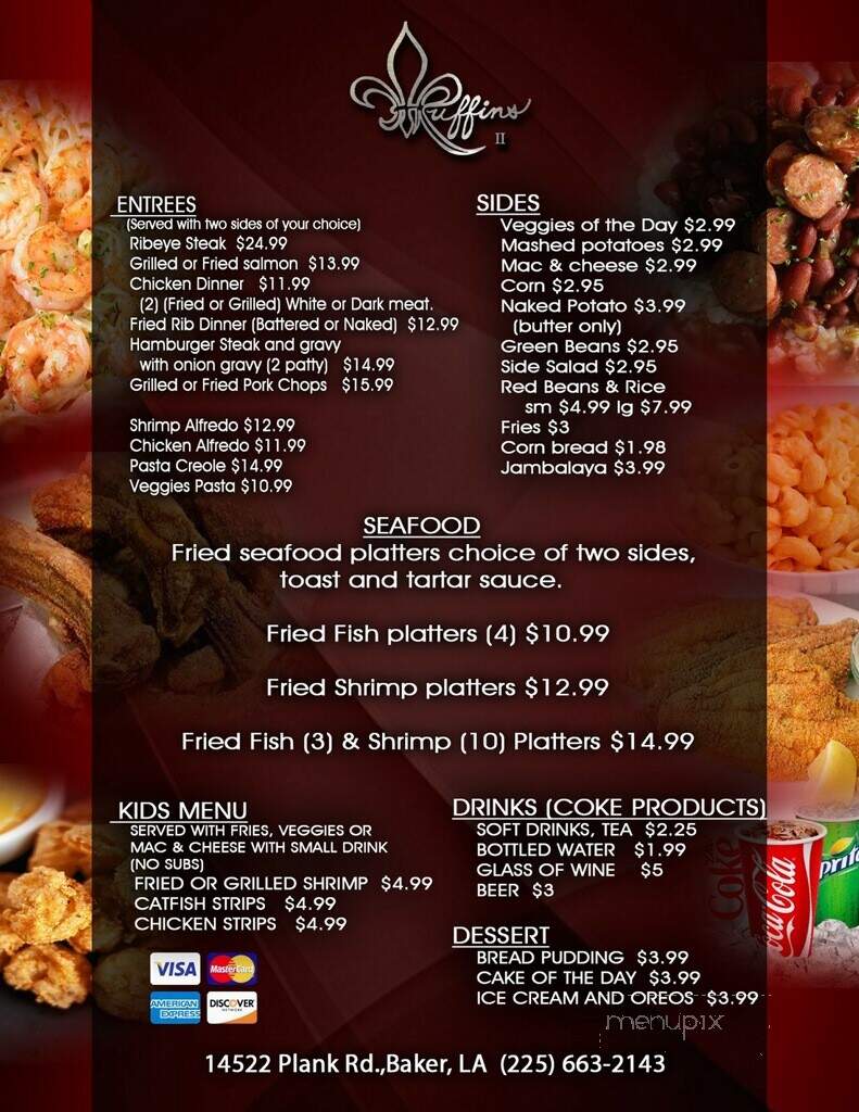 Ruffins II - Baker, LA menu_pic