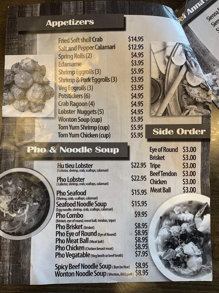 Online Menu of Crawfish Pho Missouri City TX
