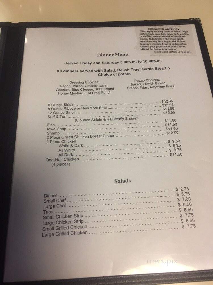 Northside Tavern - Saint Marys, IA menu_pic