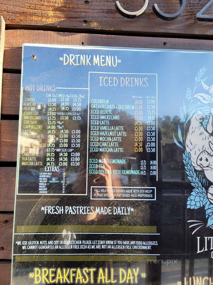 Little Barn Coffee House - Los Angeles, CA menu_pic