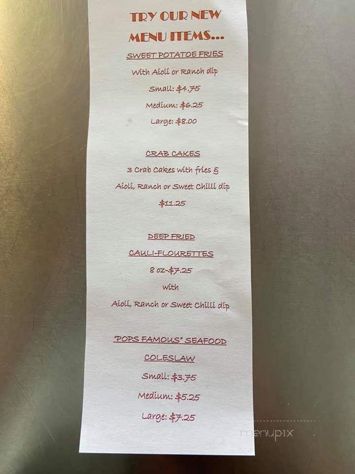 Frick's Fish and Chips - Chatham, ON menu_pic