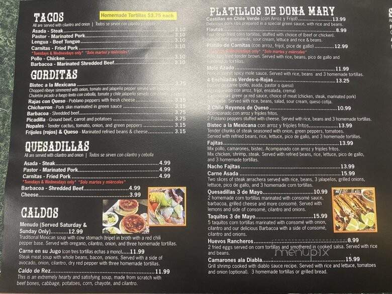 3 De Mayo - Pontoon Beach, IL menu_pic