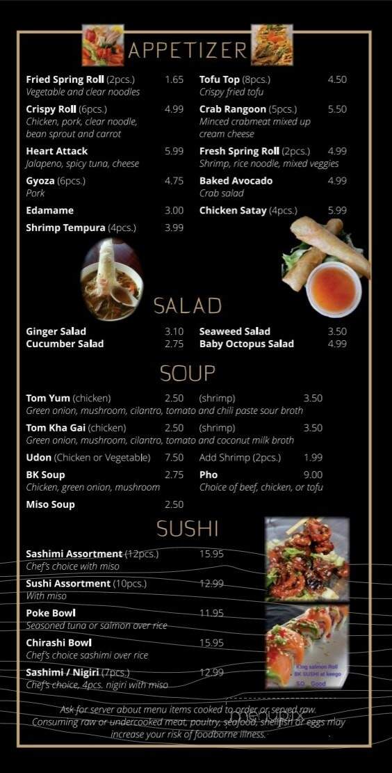 BK's Sushi & Thai Food - Keego Harbor, MI