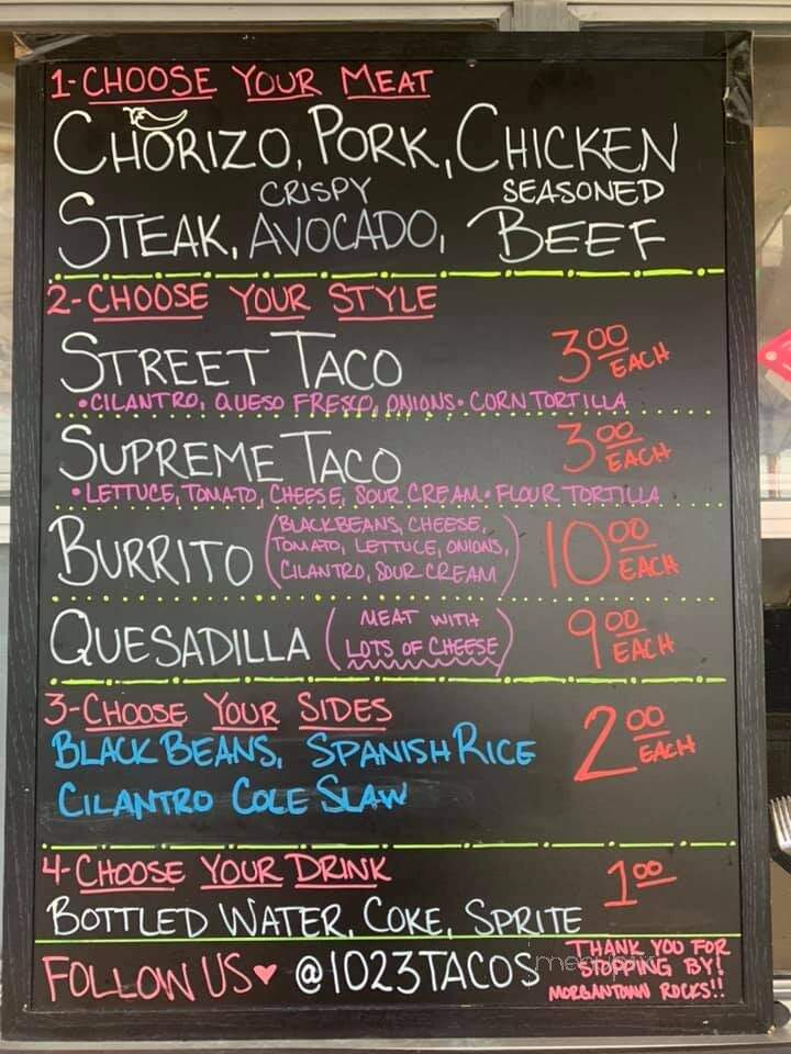 10 & 23 Tacos - Morgantown, PA menu_pic