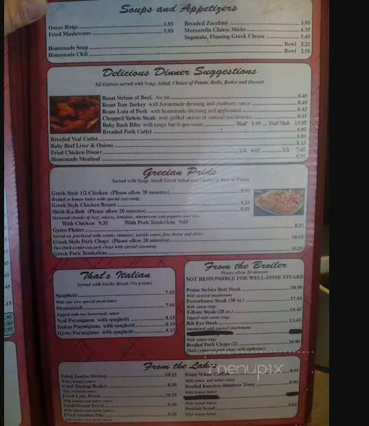 Diner's Choice Restaurant - Hobart, IN menu_pic