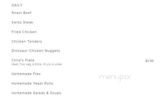 Poe's Brothers Cafeteria - Mooresville, IN menu_pic