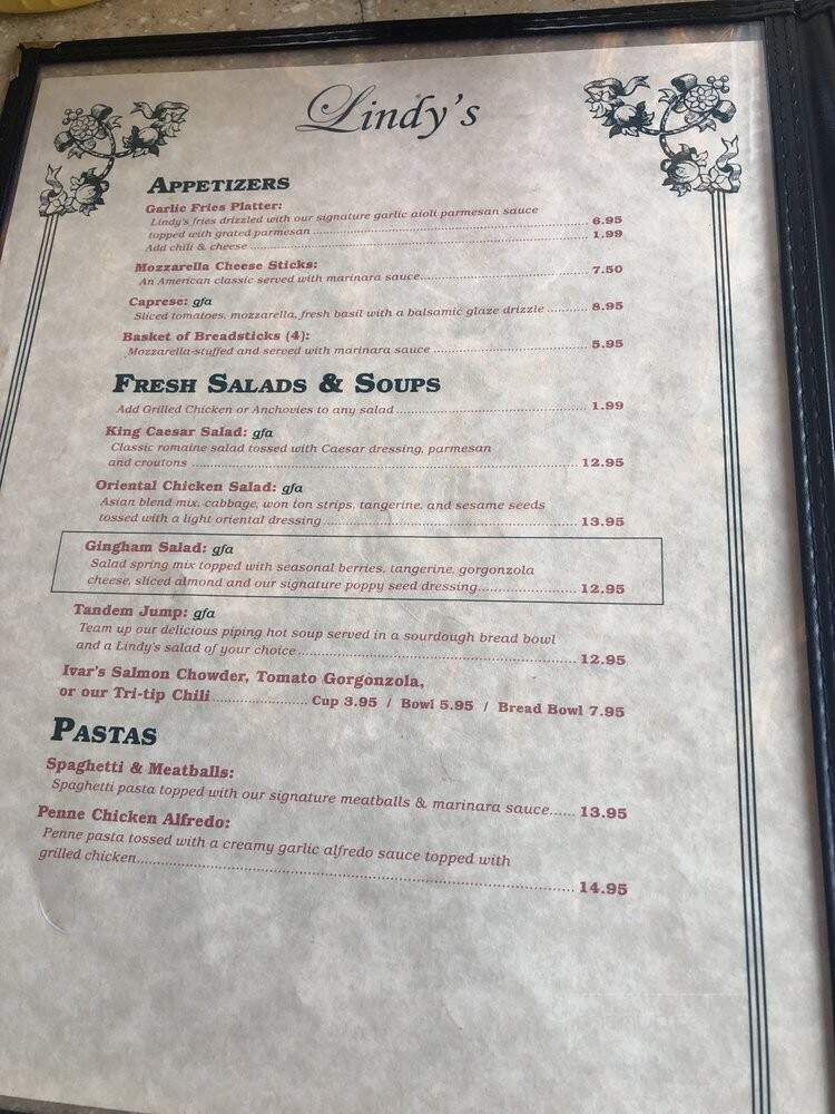 Lindy's - Athol, ID menu_pic