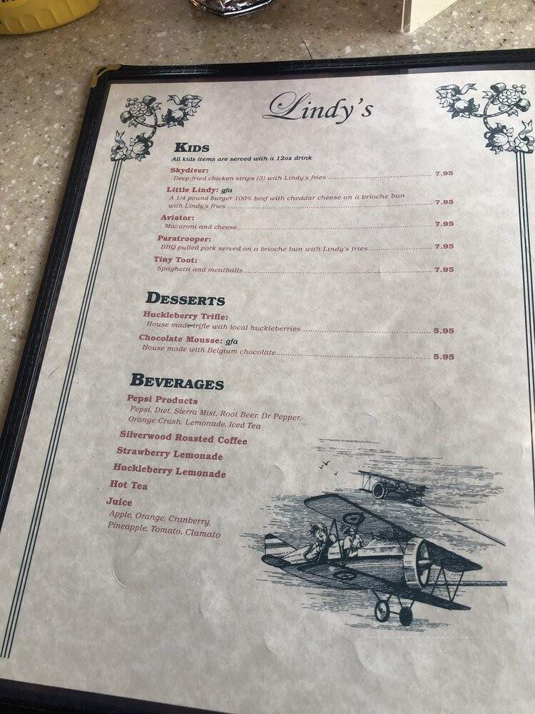 Lindy's - Athol, ID menu_pic