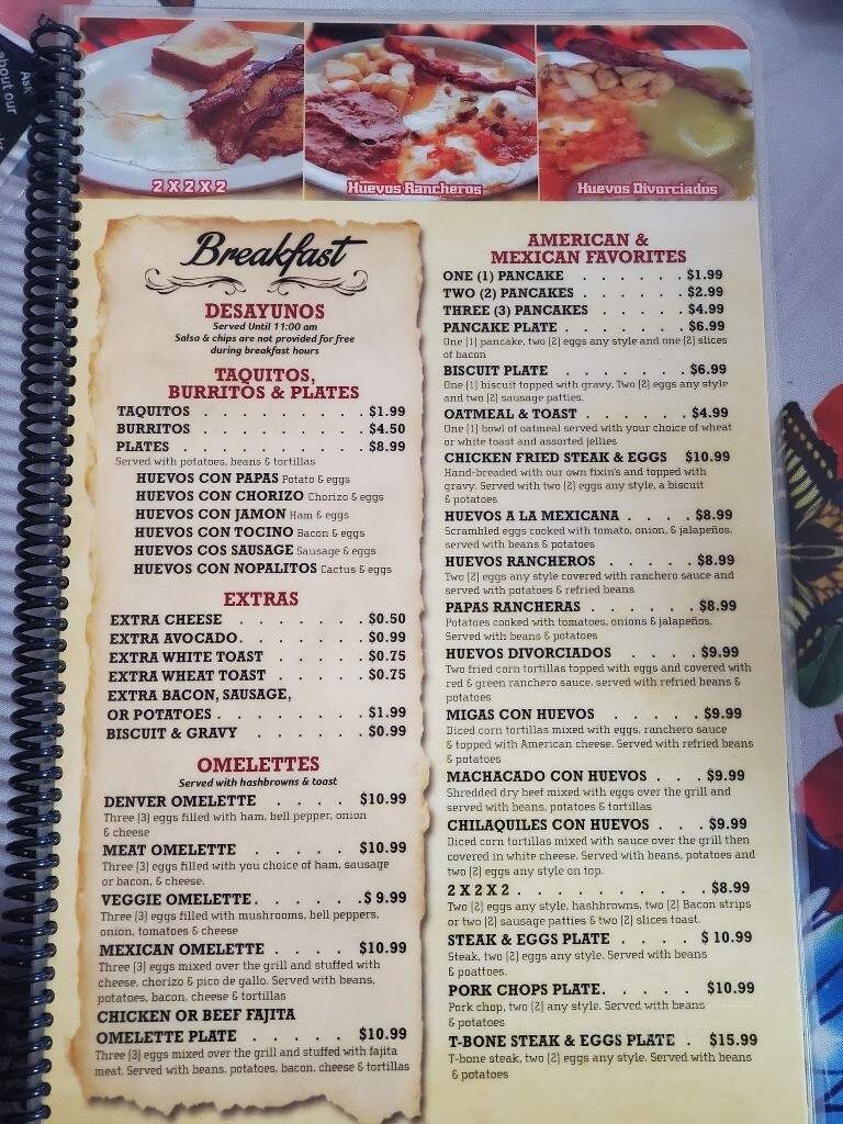 El Mexicano Grill - Corsicana, TX menu_pic