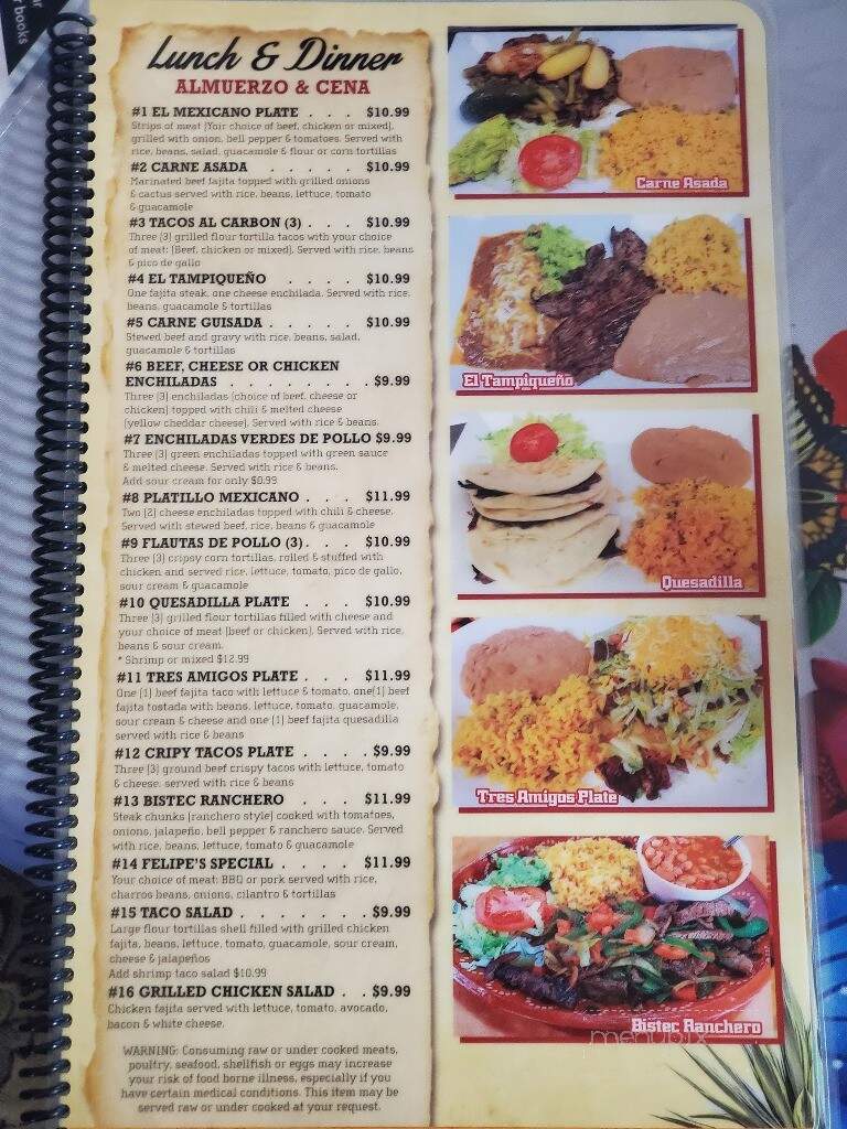 El Mexicano Grill - Corsicana, TX menu_pic