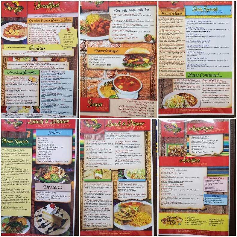 El Mexicano Grill - Corsicana, TX menu_pic