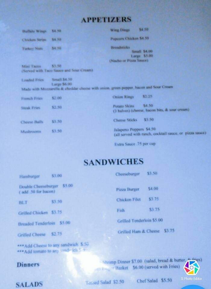 Jackie's Place - Rossburg, OH menu_pic