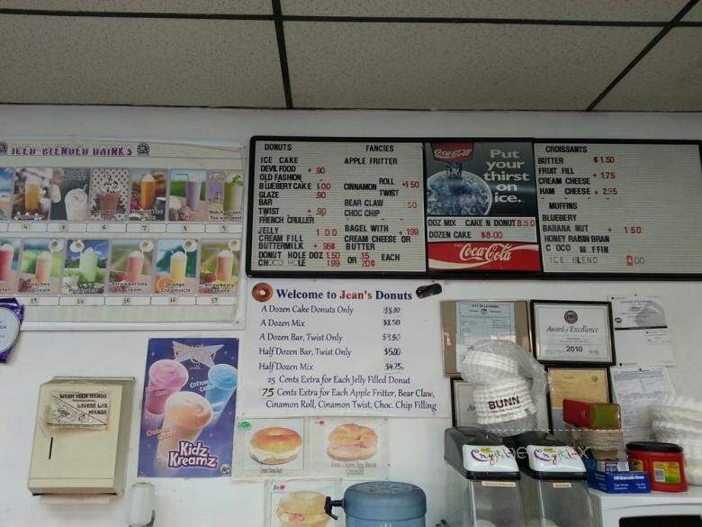 Jean's Donut Shop - La Habra, CA menu_pic