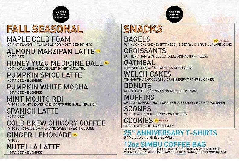 Coffee Kiosk - Santa Clarita, CA menu_pic