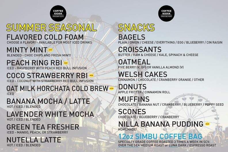 Coffee Kiosk - Santa Clarita, CA menu_pic