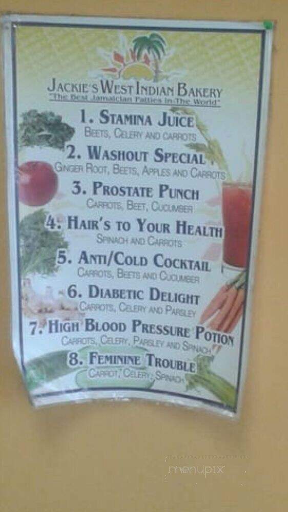 Jackie's West Indian Bakery - Bronx, NY menu_pic