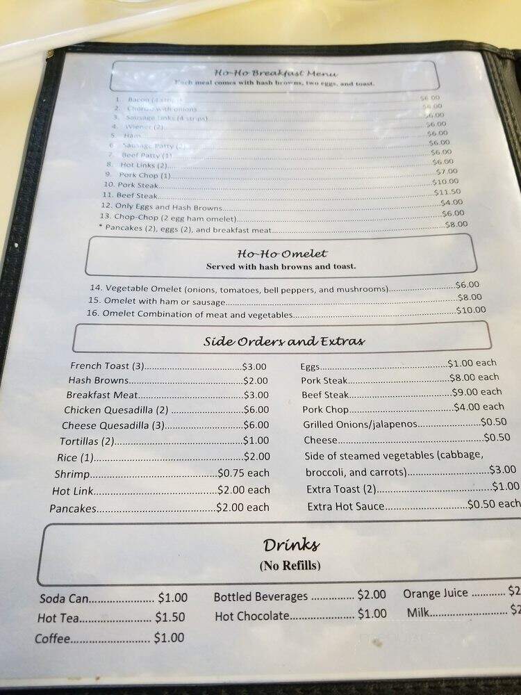 Ho Ho Kafe - Fresno, CA menu_pic