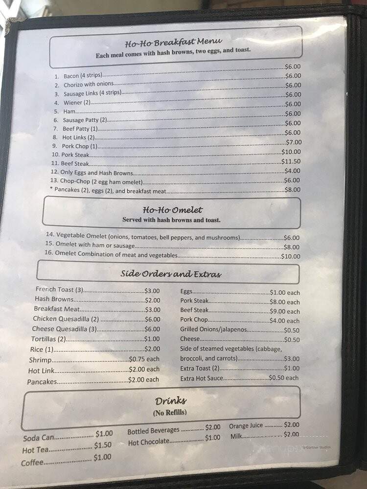 Ho Ho Kafe - Fresno, CA menu_pic