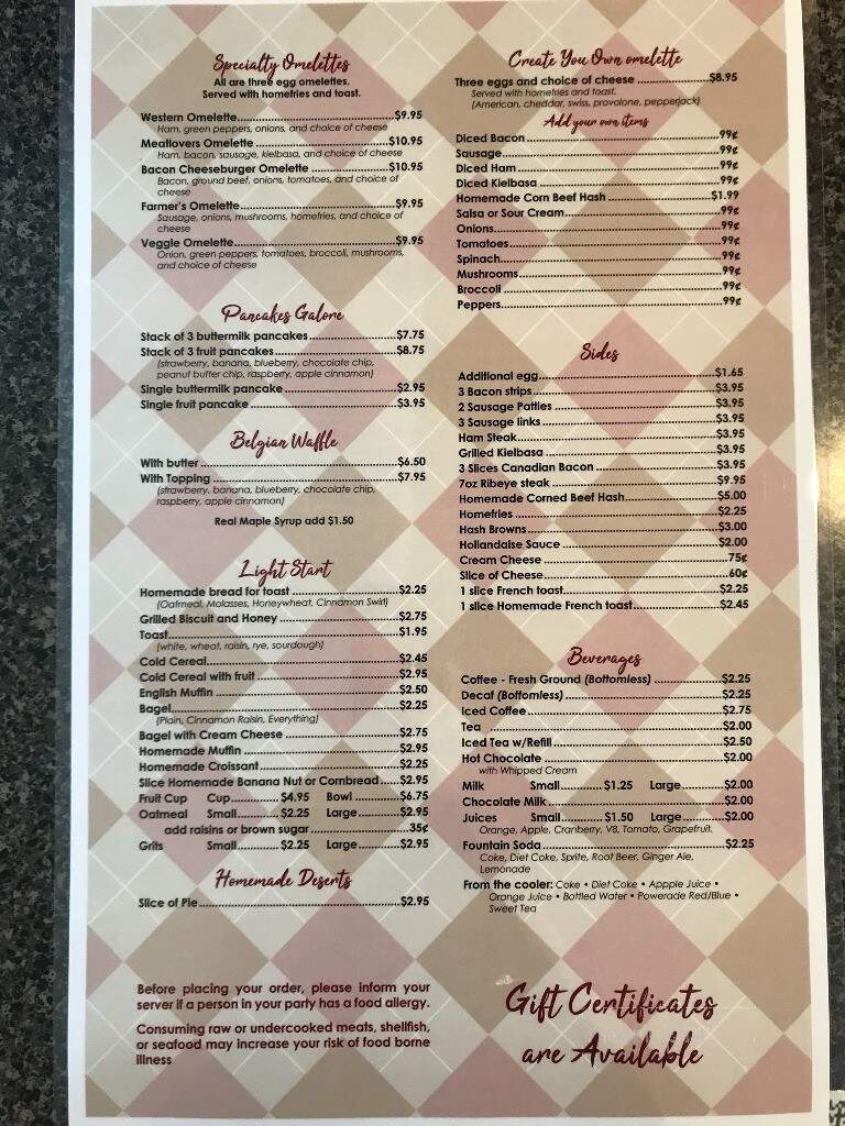 Stables Sandwich Shoppe - Hadley, MA menu_pic