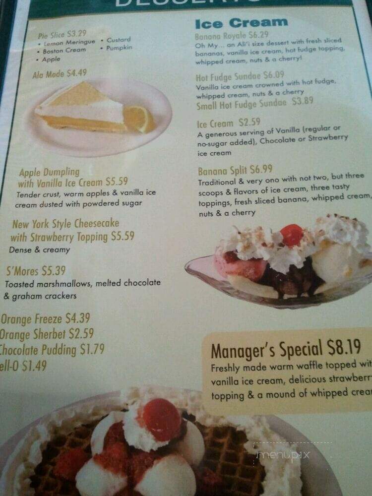 Kenny's Coffee House & Restaurant - Honolulu, HI menu_pic