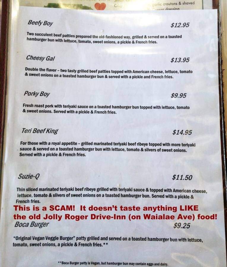 Kenny's Coffee House & Restaurant - Honolulu, HI menu_pic