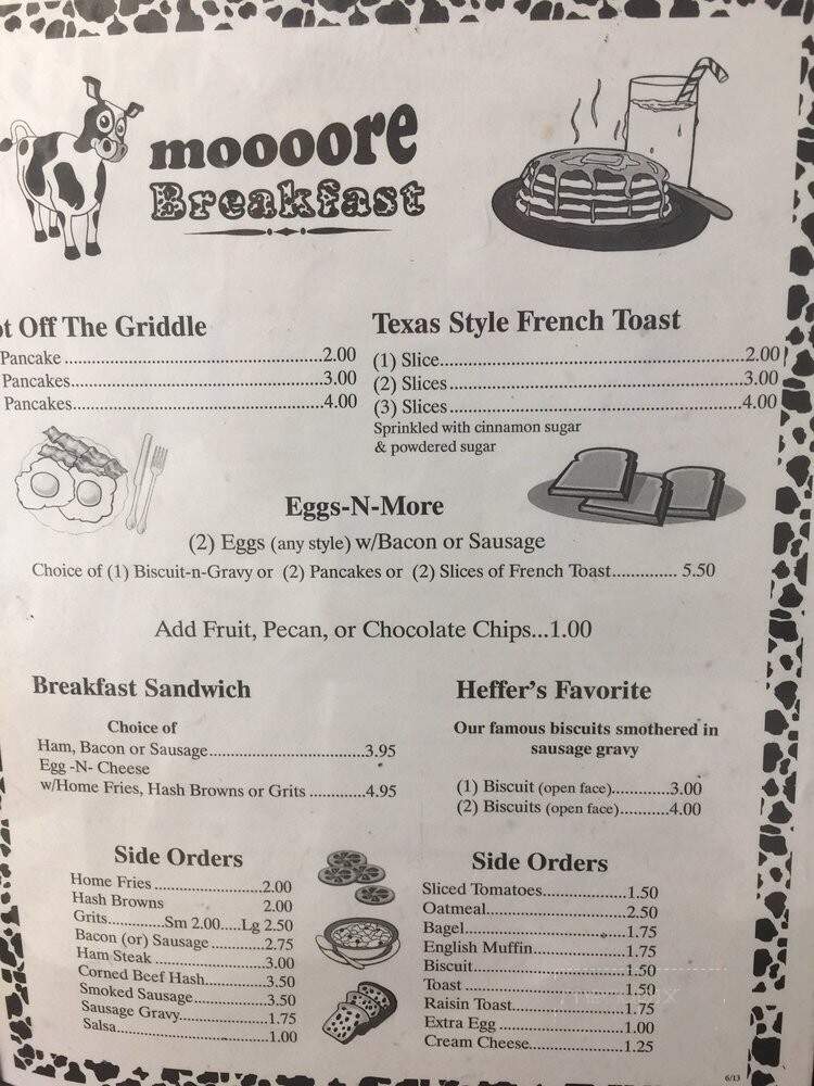 Heffer's Kountry Cafe - Ormond Beach, FL menu_pic