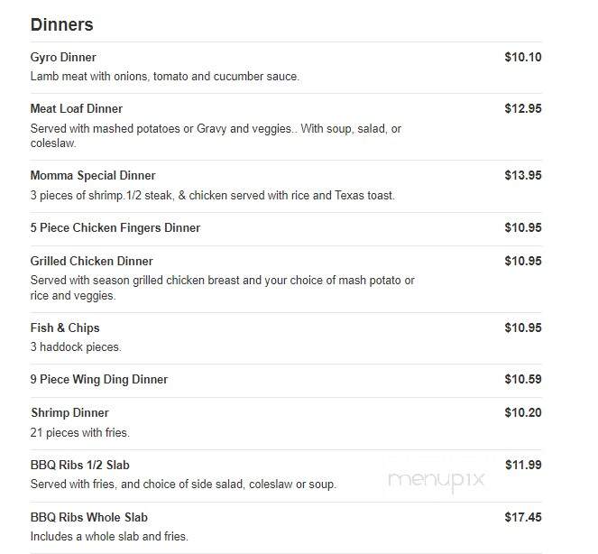 Mary's Grill One - Detroit, MI menu_pic