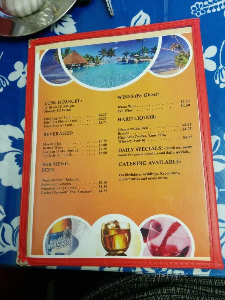 Top Town Fijian Cuisine - Surrey, BC menu_pic