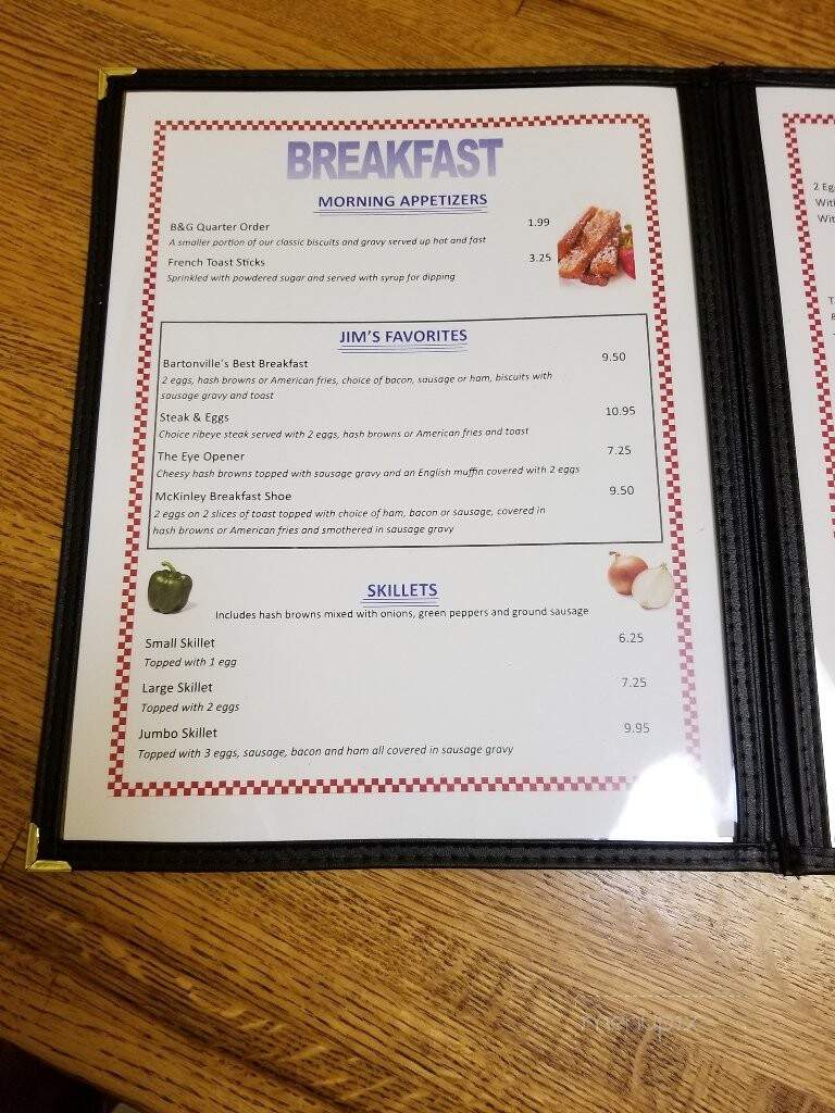 Jim's Family Restaurant - Bartonville, IL menu_pic