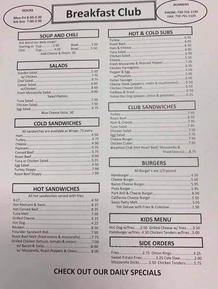 Farmingdale Breakfast Club - Farmingdale, NJ menu_pic