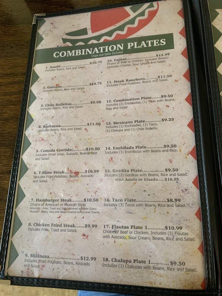El Mirador - Hobbs, NM menu_pic