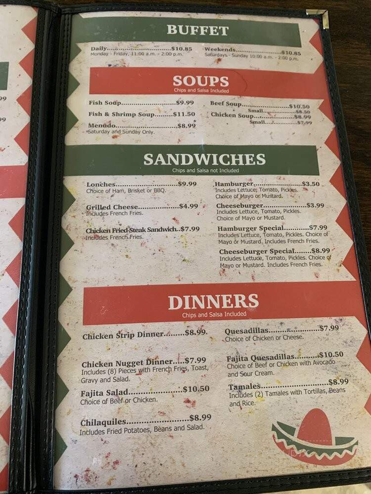 El Mirador - Hobbs, NM menu_pic