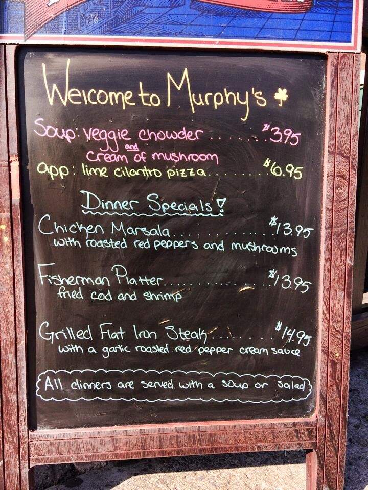 Murphy's Restaurant & Pub - New Paltz, NY menu_pic