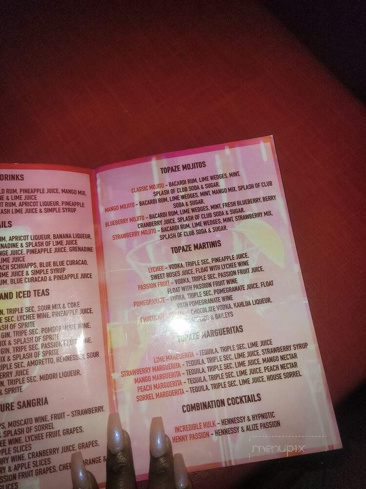 Topaze Restaurant - Brooklyn, NY menu_pic