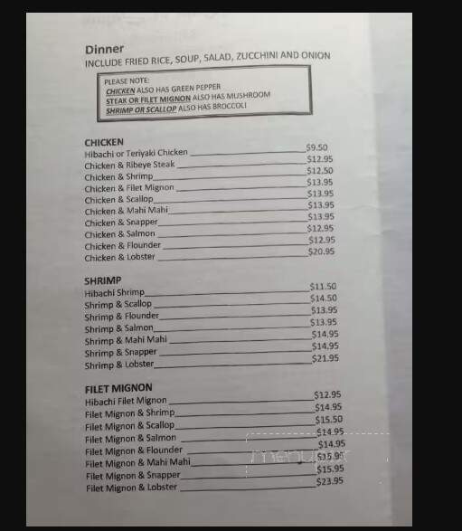 Kiha Of Japan - Greensboro, NC menu_pic