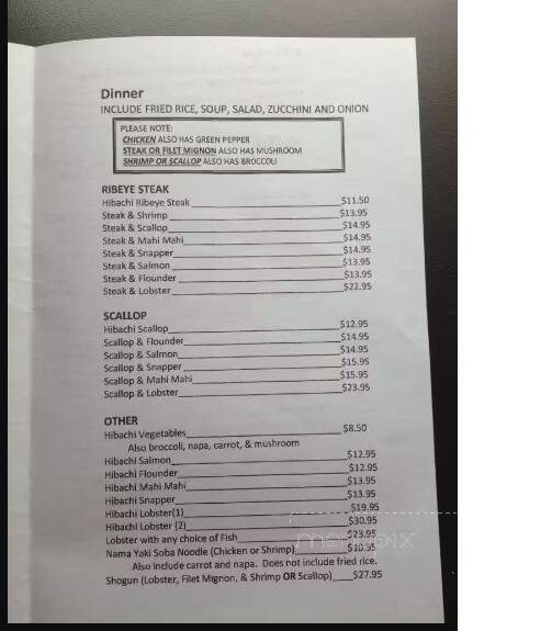 Kiha Of Japan - Greensboro, NC menu_pic