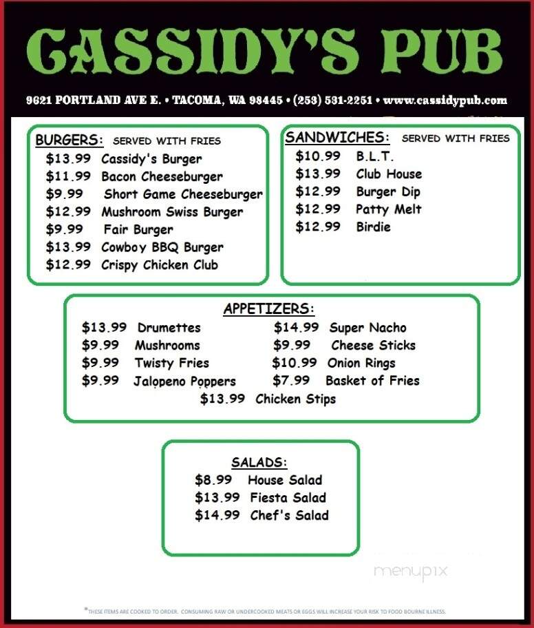 Cassidy's Pub & Outdoor Mini - Tacoma, WA