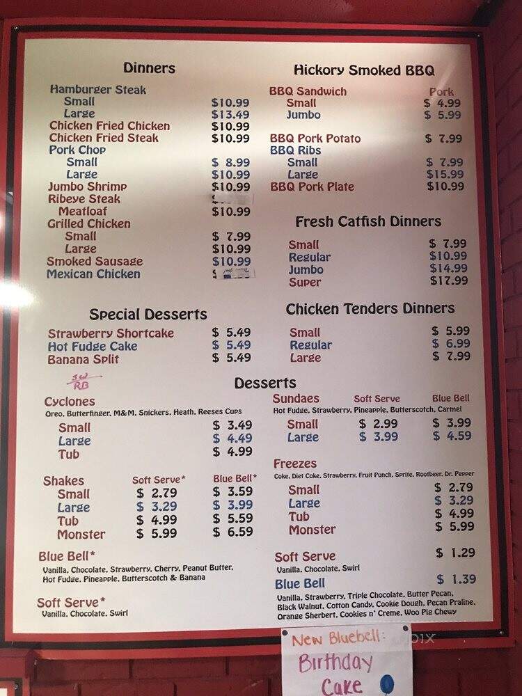 Morrilton Drive In - Morrilton, AR menu_pic