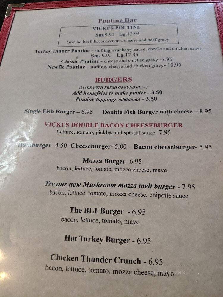 Vickis Restaurant - Kentville, NS menu_pic
