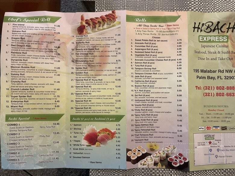 Hibachi Express - Palm Bay, FL menu_pic