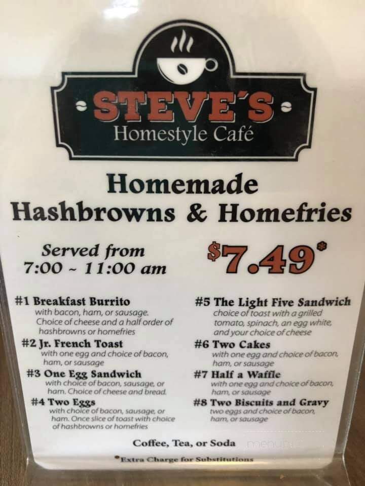 Steve's Homestyle Cafe - Prescott Valley, AZ