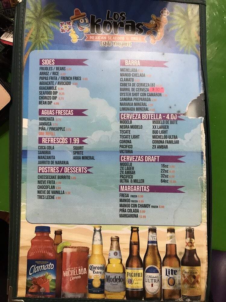 Mariscos Los Koras - Greensboro, NC menu_pic