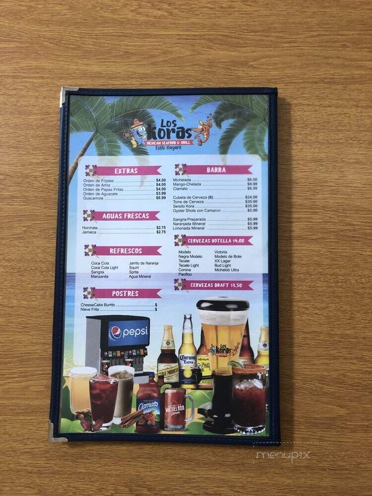 Mariscos Los Koras - Greensboro, NC menu_pic