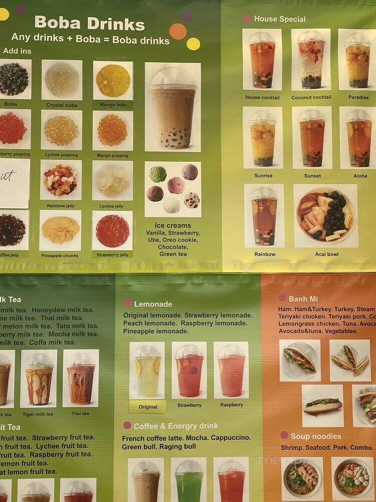 Banh Mi and Boba Cafe - Waianae, HI menu_pic