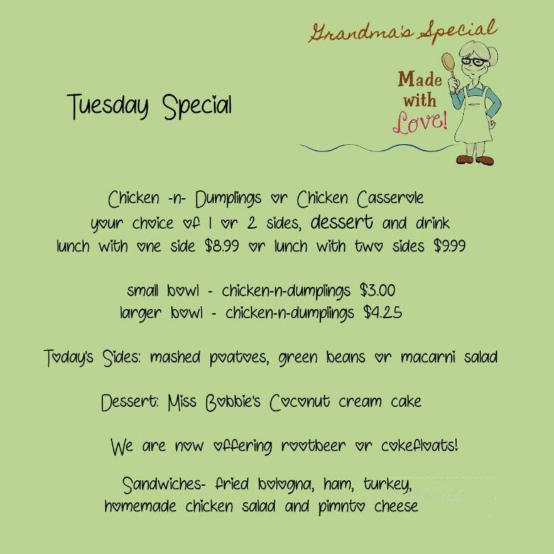 Mom and Pops Cafe - Friendsville, TN menu_pic