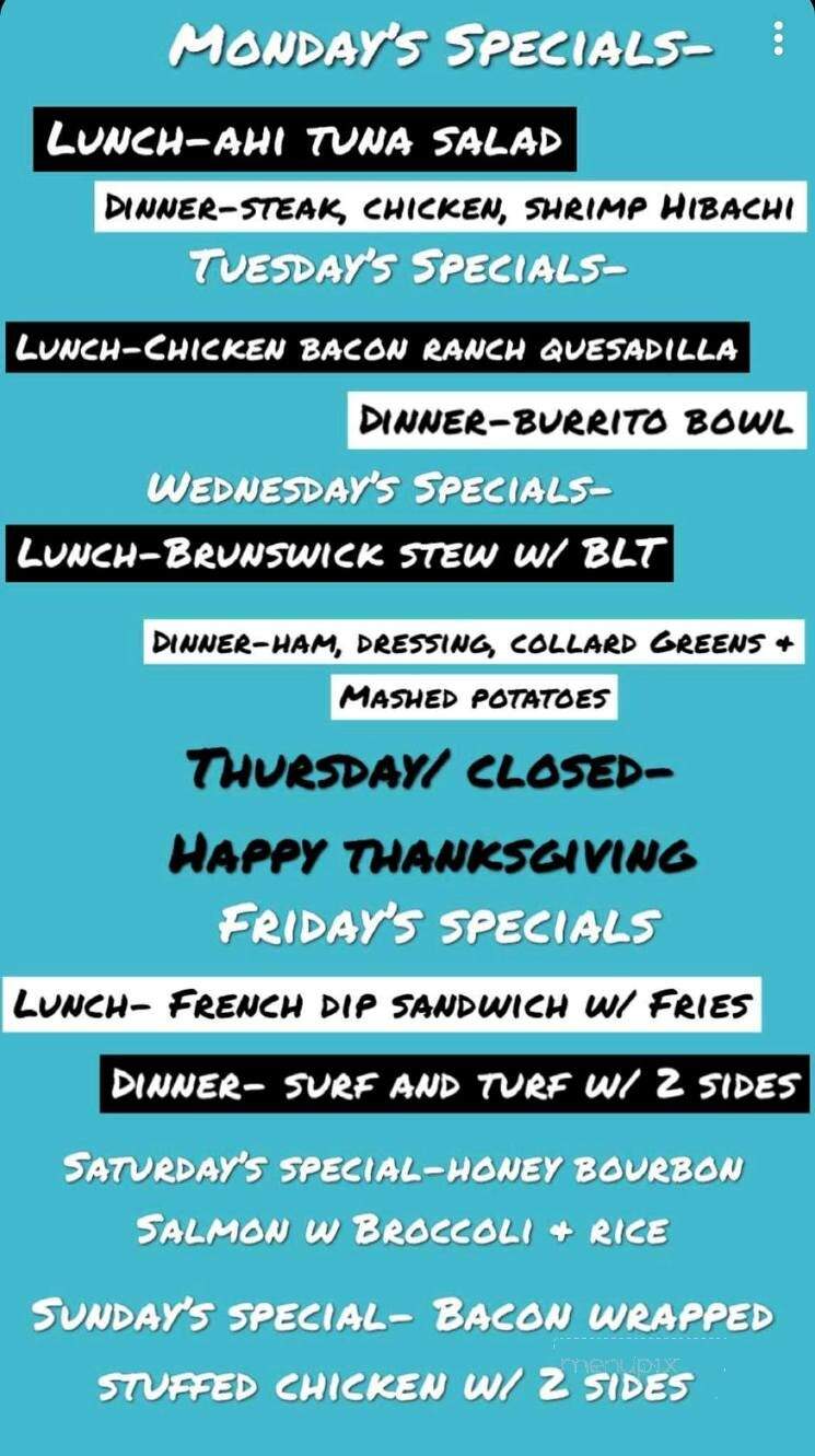 River City Grill and Pizzeria - Bainbridge, GA menu_pic